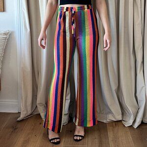 Damson Madder striped textured knit pants